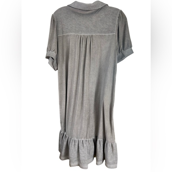 New POL Mystic Grey Preppy Flounce Hem Dress - Picture 8 of 11